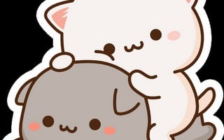 Картинка каваи, милый, Mochi Mochi Peach Cat, котенок, Кот, моти, чиби, маленький, крошечный