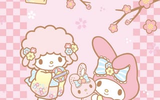 Картинка каваи, милый, My Melody, мой мело, кролик, капот, детеныш, животное, привет котенок, My Sweet Piano, овца, ягненок, пушистый, маленький, крошечный