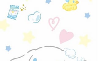Картинка каваи, милый, Cinnamoroll, щенок, собака, белый, маленький, животное, ванна