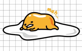 Картинка каваи, милый, Gudetama, яйцо, желток, ленивое яйцо, еда