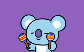 Картинка каваи, милый, Koya, Rapmon, коала, детеныш, младенец, животное, Bt21, бт