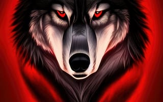Картинка волк, дикий, хищник, животное, животные, природа, злой, арт, рисунок