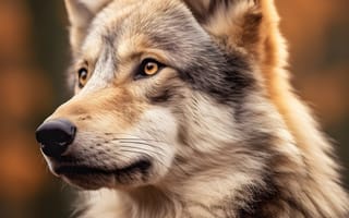 Картинка волк, дикий, хищник, животное, животные, природа, портрет