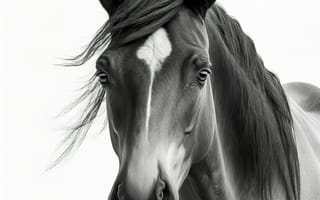 Картинка лошадь, конь, лошади, животные, морда, голова, портрет