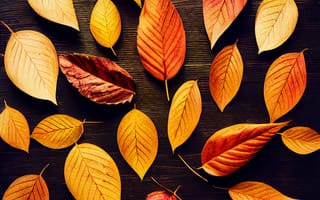 Картинка осень, осенние, время года, сезоны, сезонные, лист, листья, листва, арт