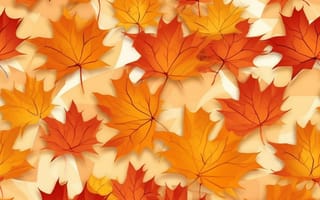 Картинка осень, осенние, время года, сезоны, сезонные, кленовый лист, лист, клен, листья, листва, арт, ии арт, ai арт, ии, ai, цифровой, оранжевый