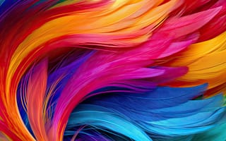 Картинка перо, абстрактные, абстракция, цветной, разноцветный, цвета, радуга
