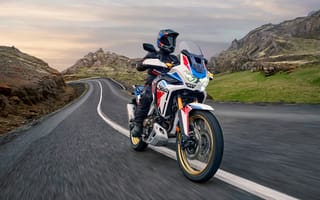 Картинка мотоцикл, дорога, природа, пейзаж, приключение, спорт, техника