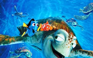 Картинка мультфильм, океан, рыбы, черепаха, приключение, друзья, анимация, подводный мир, цвета, вода