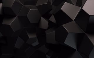 Картинка черный, абстракция, текстура, геометрия, фоны, минимализм, 3D