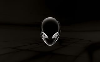 Картинка инопланетянин, черный фон, футуристический, глаза, мистика, технологии, абстракция