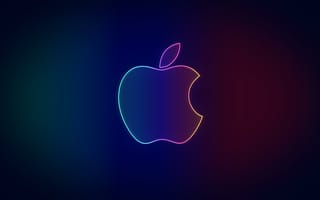 Картинка яблоко, логотип, цветной, технологии, фоновое, графика, минимализм