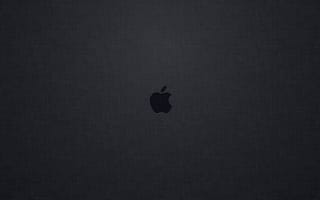 Картинка обои, черный, Apple, логотип, текстура, минимализм, дизайн