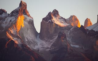 Картинка горы, природа, пейзаж, закат, скалы, ландшафт, туризм