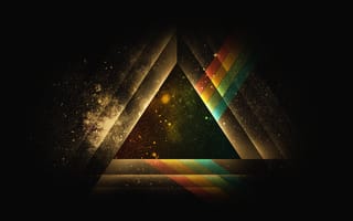 Картинка абстракция, графика, фоны, космос, цвета, треугольник, арт