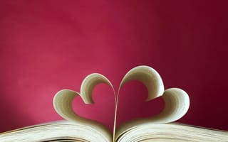 Картинка книга, сердце, любовь, обои, арт, декор, фоновое изображение