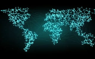 Картинка карта, глобус, сеть, технологии, данные, интернет, графика