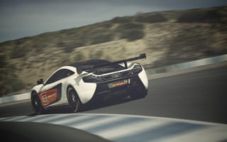 Картинка спорткар, гонка, автомобиль, McLaren, дизайн, скорость, трасса, мотор, авто, технология