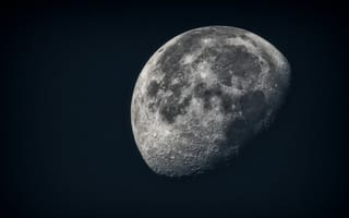 Картинка луна, ночное небо, астрономия, космос, фотография, обои, природа