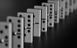 Картинка домино, черно-белый, игра, развлечение, фокус, стол, падение