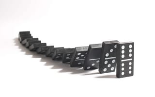 Картинка домино, игра, черный, падение, порядок, линия, абстракция