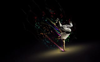 Картинка танец, графика, цвет, движение, стиль, фон, креатив