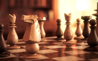 Картинка шахматы, доска, дерево, игра, фигуры, стратегия, интеллект