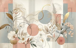Картинка абстракция, цветы, декор, графика, арт, фоны, модерн