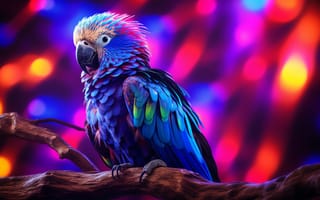 Картинка попугай, яркие цвета, животные, природа, фон, обои, экзотика