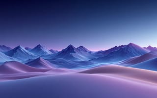 Картинка горы, пейзаж, закат, природа, обои, красота, синий