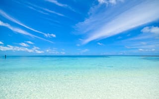 Картинка море, небо, пейзаж, отдых, песок, воды, лето