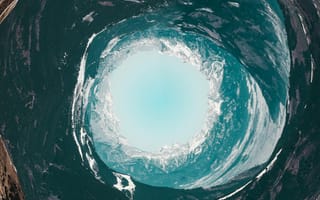 Картинка природа, горы, озеро, пейзаж, небо, вода, круг