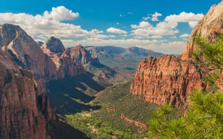 Картинка горы, пейзаж, природа, красота, небо, долина, скалы