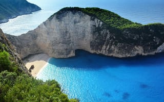 Картинка море, пляж, скалы, природа, горы, пейзаж, отдых