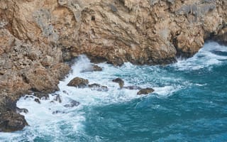 Картинка море, скалы, волны, природа, пейзаж, океан, воды