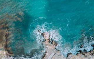 Картинка море, пейзаж, океан, скалы, пляж, природа, воды