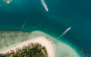 Картинка пляж, море, остров, природа, отдых, водные виды спорта, пейзаж