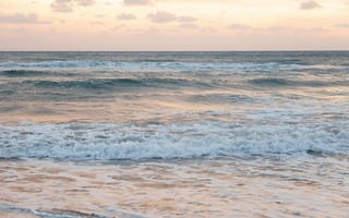 Картинка море, пейзаж, закат, волны, океан, природа, спокойствие