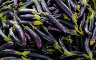 Картинка баклажаны, овощи, фрукты, еда, натюрморт, свежие, пурпурный