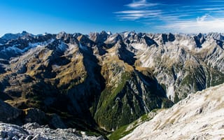 Картинка горы, пейзаж, природа, альпы, высота, скалы, небо