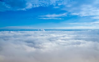 Картинка небо, облака, пейзаж, природа, свет, высота, глубина