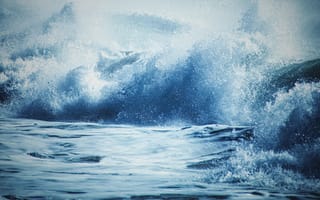 Картинка море, волны, океан, вода, природа, пейзаж, синий