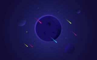 Картинка космос, планета, графика, темный, абстракция, звезды, небо