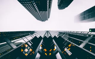 Картинка небоскрёбы, город, архитектура, фотография, урбанистика, современный, высота, здания, городской пейзаж