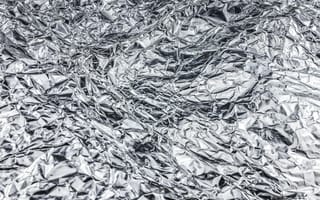 Картинка фольга, металлический, текстура, блики, серебристый, фоновое, абстракция