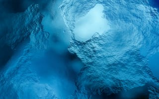 Картинка вода, синий, абстракция, текстура, гладкий, глубина, природа