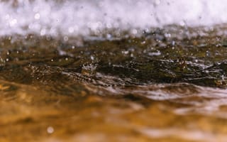 Картинка вода, капли, природа, поток, река, свет, фото