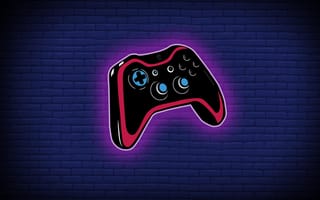 Картинка гейминг, контроллер, видеоигры, технологии, дизайн, обои, черный