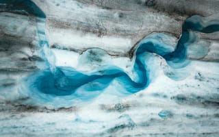 Картинка ледник, река, природа, синий, текстура, горы, ландшафт