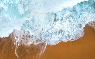 Картинка море, волны, пляж, океан, песок, природа, водная поверхность